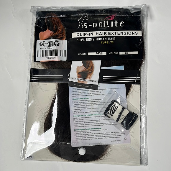 S-noilite Clip-In 100% Real Remy Human Hair Extensions One Piece Weft Clip Brown - Picture 1 of 10